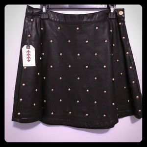 NWT Leather Studded Skirt